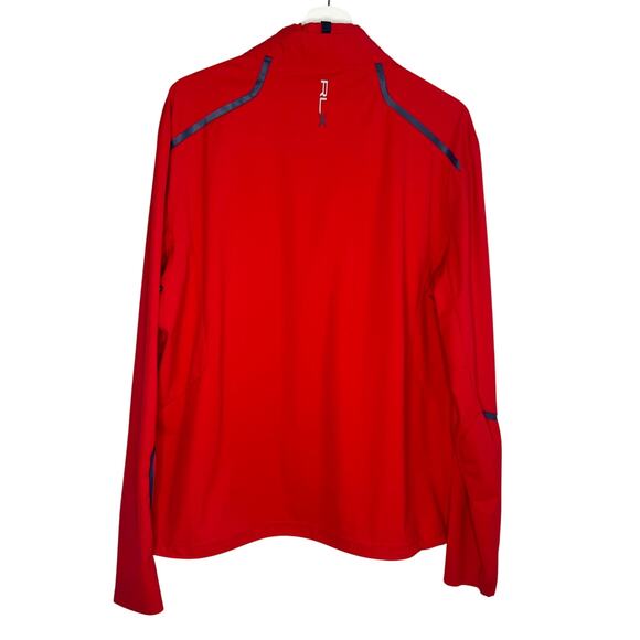 Ralph Lauren RLX Quarter-Zip Pullover Windbreaker Golf Jacket Red Men's Size L - Picture 10 of 11